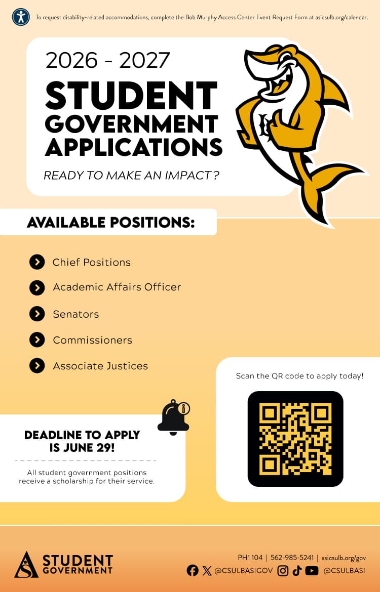 ASI Student Government Applications Flier
