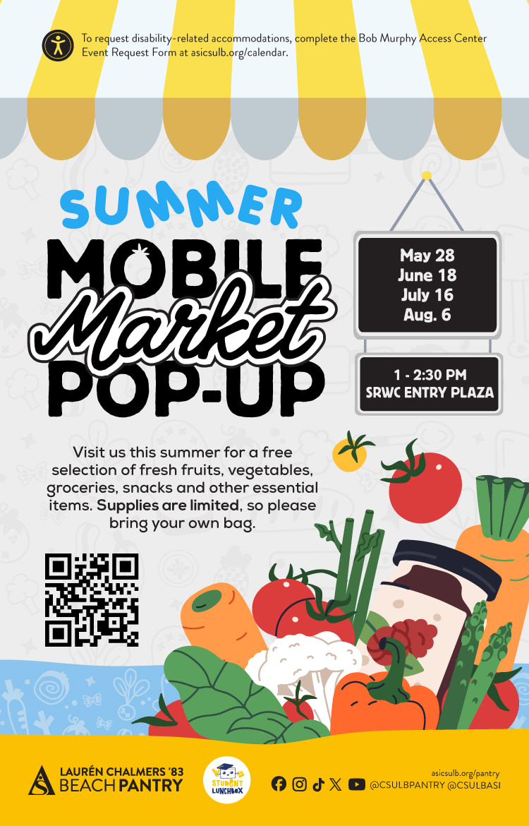 Mobile Market Pop-UpBi-weekly on Thursdays1 to 2:30 p.m.SRWC Entry Plaza