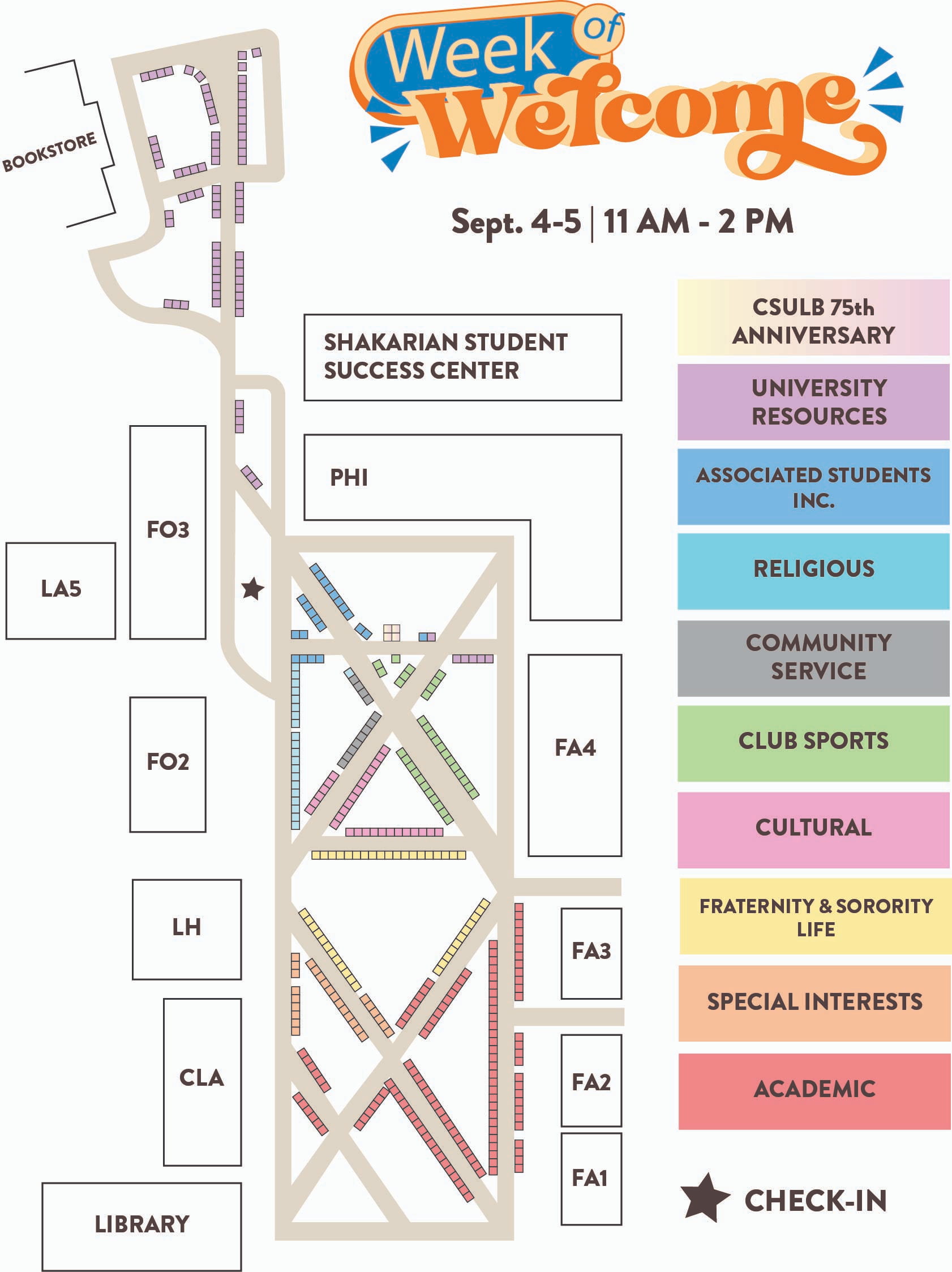 Week of Welcome Map