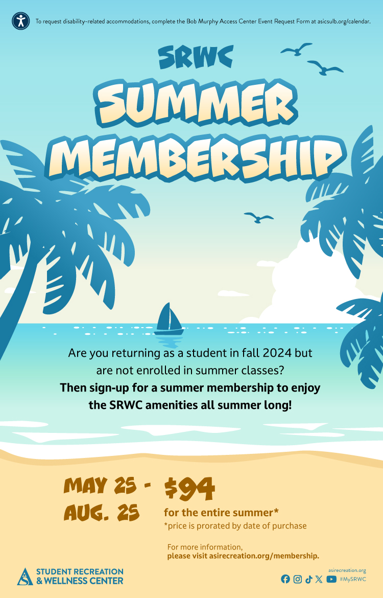 SRWC Summer Memberships - May 25 through Aug. 25